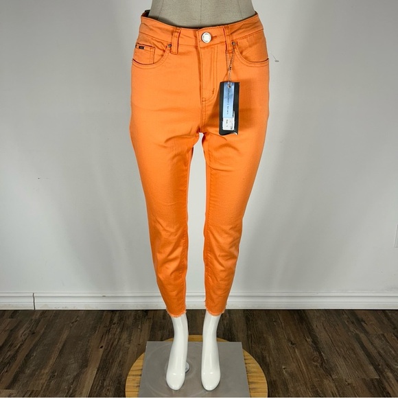 NWT Olivia FDJ jeans mid rise ankle raw hemmed 4 - Picture 1 of 15